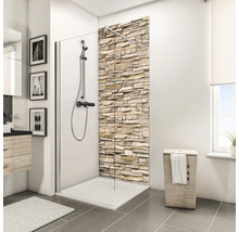 Panou baie Decodesign, 1000x2100 mm, decor piatră decorativă, deschisă