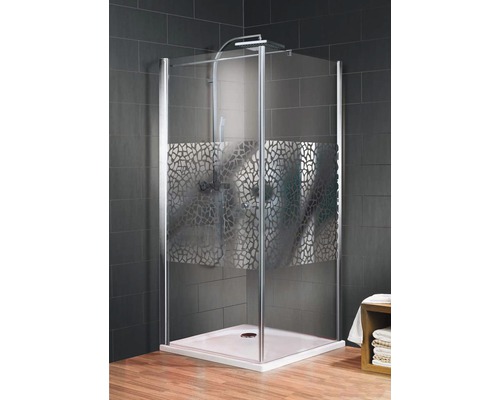 Cabină de duș pătrată Schulte Alexa Style 2.0, 90x90x192 cm, sticlă securizată Terazzo, profil alunatur Cabină de duș pătrată Schulte Alexa Style 2.0, 90x90x192 cm, sticlă securizată Terazzo, profil alunatur