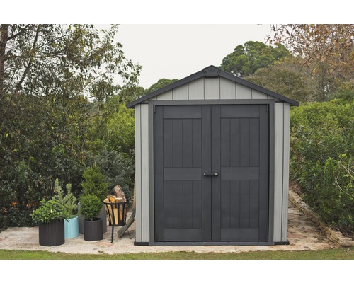 Șopron de grădină cu ușă dublă în grădină