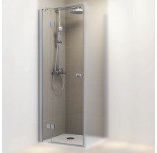Ușă duș rotativă pentru perete lateral Schulte MasterClass, 80x200 cm, sticlă securizată transparentă, profil crom, dreapta-thumb-0