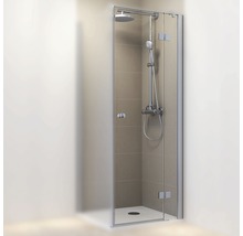 Ușă duș rotativă pentru perete lateral Schulte MasterClass, 90x200 cm, sticlă securizată transparentă, profil crom, dreapta-thumb-0