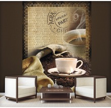 Fototapet cu motiv de cafea într-o cameră mobilată modern