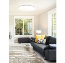 Plafonieră cu LED integrat Ocean 48W 4800 lumeni, formă rotundă, plastic alb