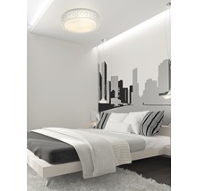 Plafonieră cu LED integrat Safir 15W 1500 lumeni, formă rotundă, plastic alb/transparent