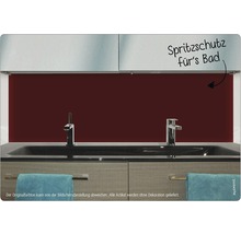 Baie cu protecție împotriva stropilor în spatele chiuvetei