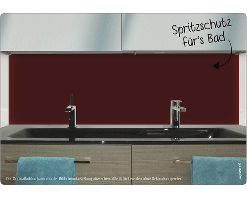 Baie cu protecție împotriva stropilor în spatele chiuvetei