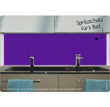 Chiuvetă de baie cu protecție împotriva stropilor în violet