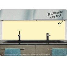 Baie cu perete de protecție împotriva stropilor în spatele chiuvetei