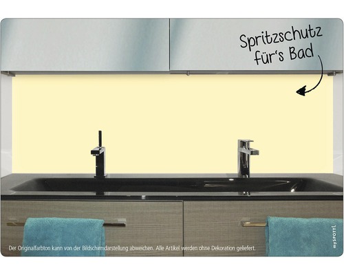 Baie cu perete de protecție împotriva stropilor în spatele chiuvetei