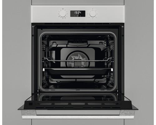 Cuptor incorporabil deschis, cu afișaj digital al orei și elemente de control