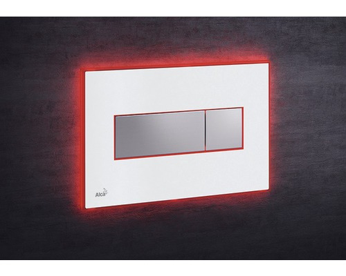 Placă de spălare WC cu iluminare LED și două butoane