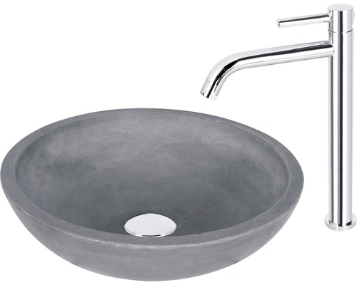 Lavoar de blat din beton cu robinet cromat