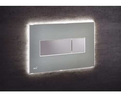 Placă de spălare pentru toaletă cu iluminare și două butoane