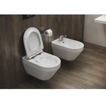 Vas WC suspendat Cersanit Crea oval Clean On, evacuare orizontală, fără capac-thumb-3