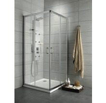 Cabină de duș dreptunghiulară Radaway Premium Plus D, 80x90x190 cm, sticlă securizată transparentă, profil crom-thumb-0