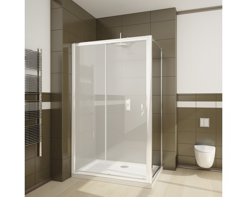 Perete lateral duș Radaway Premium Plus S, 75x190 cm, sticlă securizată transparentă, profil crom