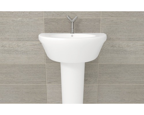 Chiuvetă ceramică cu baterie design din oțel inoxidabil