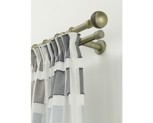 Bară dublă pentru perdea cu draperie pentru decorarea ferestrelor