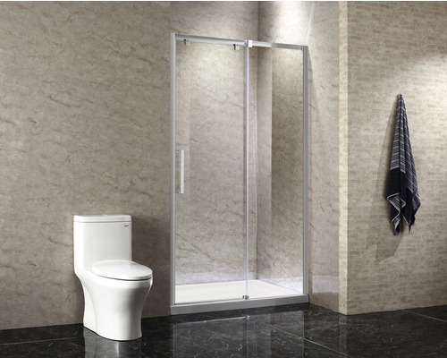 Ușă duș glisantă basano Modena 120x195 cm sticlă transparentă profil crom dreapta-0