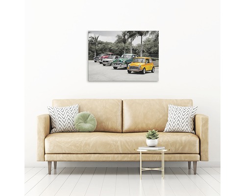 Imagine decorativă de perete cu mașini de epocă în stil retro