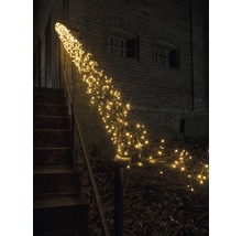 Ghirlandă luminoasă pe balustrada scărilor pentru decorarea exterioară