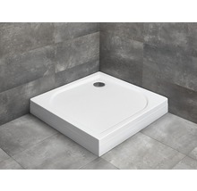 Cădiță de duș pătrată Radaway Delos C 90x90x15 cm acril alb montaj cu panou 4C99170-03-thumb-0