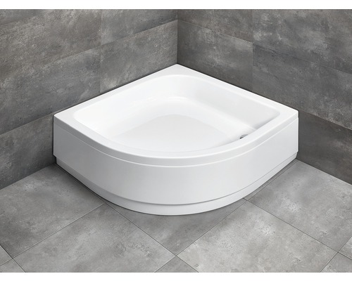 Cădiță de duș semirotundă Radaway Samos A 90x90x29,5 cm acril alb montaj cu panou 4S99300-03