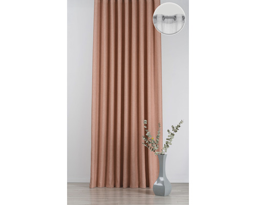 Cortină decorativă cu inele și structură discretă