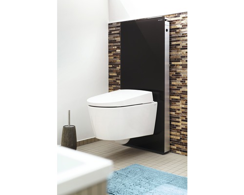 Baie cu WC suspendat și element de instalare