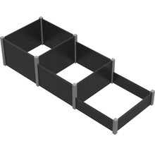 Jardinieră supraînălțată cu trei niveluri, din plastic