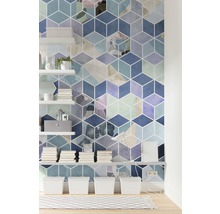 Fototapet vlies P024-VD2 Geometric Blue 200x250 cm
