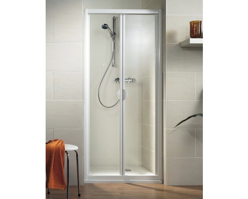 Ușă duș pliabilă Kristall/Trend, 80x185 cm, sticlă artificială transparentă, profil alunatur