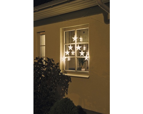 Perdea luminoasă LED Konstsmide, 7 stele, pentru interior și exterior, 35 becuri, alb cald Perdea luminoasă LED Konstsmide, 7 stele, pentru interior și exterior, 35 becuri, alb cald