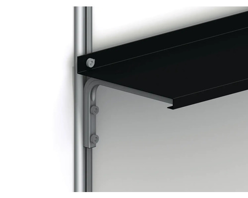 Raft cu suport de raft și stâlp metalic pentru un sistem de rafturi