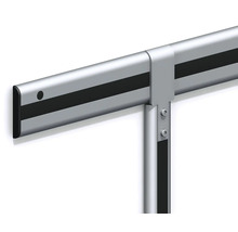 Suport de raft din aluminiu cu inserție neagră și fixare cu șuruburi