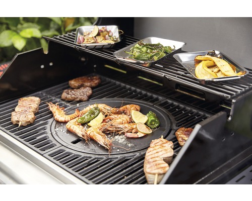 Grătar cu carne, creveți și legume