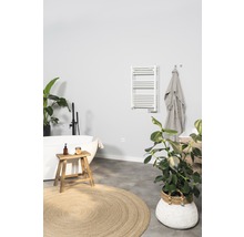 Baie cu cadă, radiator pentru prosoape și decorațiuni