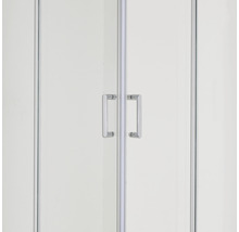 Cabină de duș pătrată Sanotechnik Elite E80SC 80 x 80 x 195 cm sistem Soft Close sticlă transparentă profil crom-thumb-5
