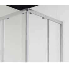 Cabină de duș pătrată Sanotechnik Elite E80SC 80 x 80 x 195 cm sistem Soft Close sticlă transparentă profil crom-thumb-13