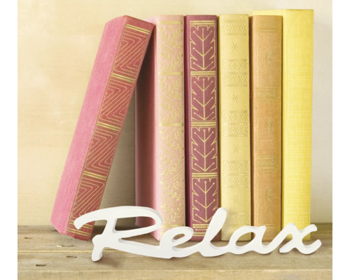 Serie decorativă de cărți cu inscripția Relax pentru o atmosferă relaxantă