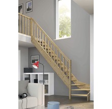 Scară de interior laterală Pertura Elenie cu balustradă și mână curentă 17 pași din lemn-thumb-2 Scară de interior laterală Pertura Elenie cu balustradă și mână curentă 17 pași din lemn-thumb-2