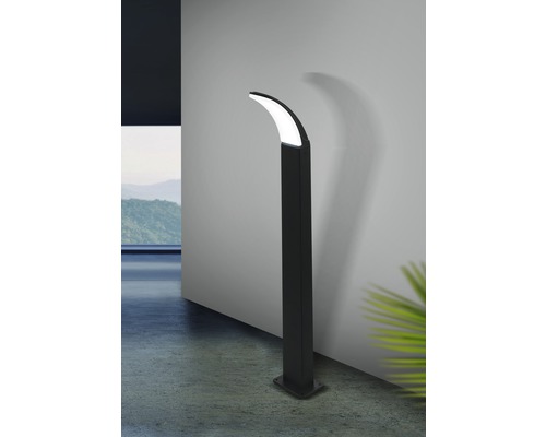 Lampa soclu neagră cu suprafață de iluminare curbată