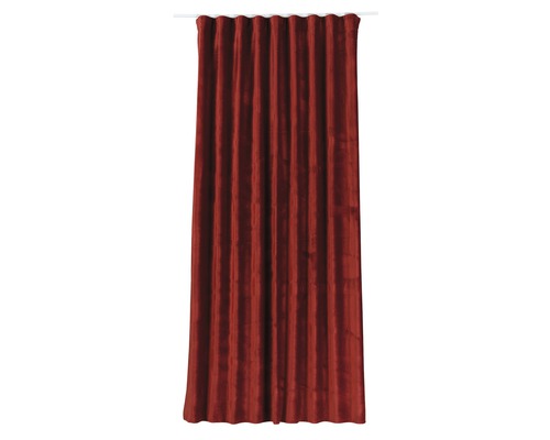 Cortină bordo cu sistem de prindere cu bandă plisată