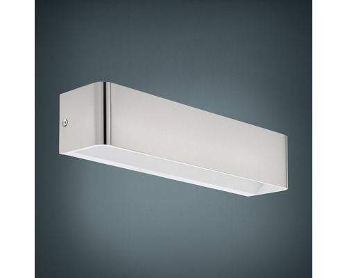 Aplică perete interior cu LED integrat Sania 1x12W 1400 lumeni, nichel mat Lumină de perete dreptunghiulară din metal