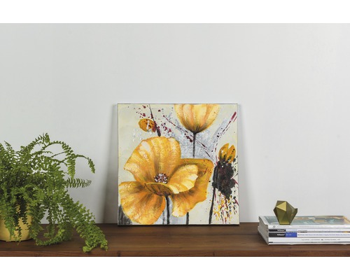 Pictură cu motiv floral pe pânză