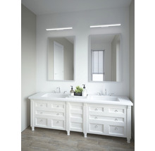Oglindă baie dreptunghiulară Cordia BRW Line 65x120 cm ramă argintie