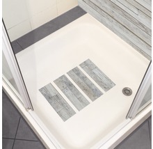 Duș cu inserție pentru cadă de duș cu aspect de lemn