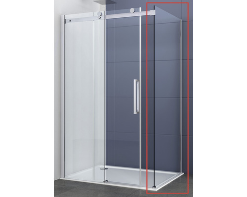 Perete lateral duș Sanotechnik Elegance 80x195 cm sticlă transparentă profil crom