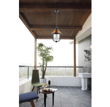 Pendul Neapol E27 max. 1x60W, pentru exterior IP23, negru/roșu