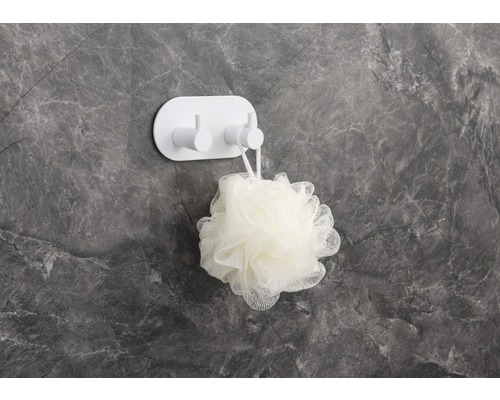 Cârlig dublu de perete cu burete de baie